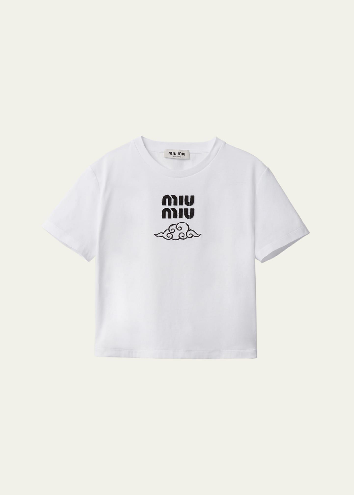 Logo-Embroidered Jersey T-Shirt - 1