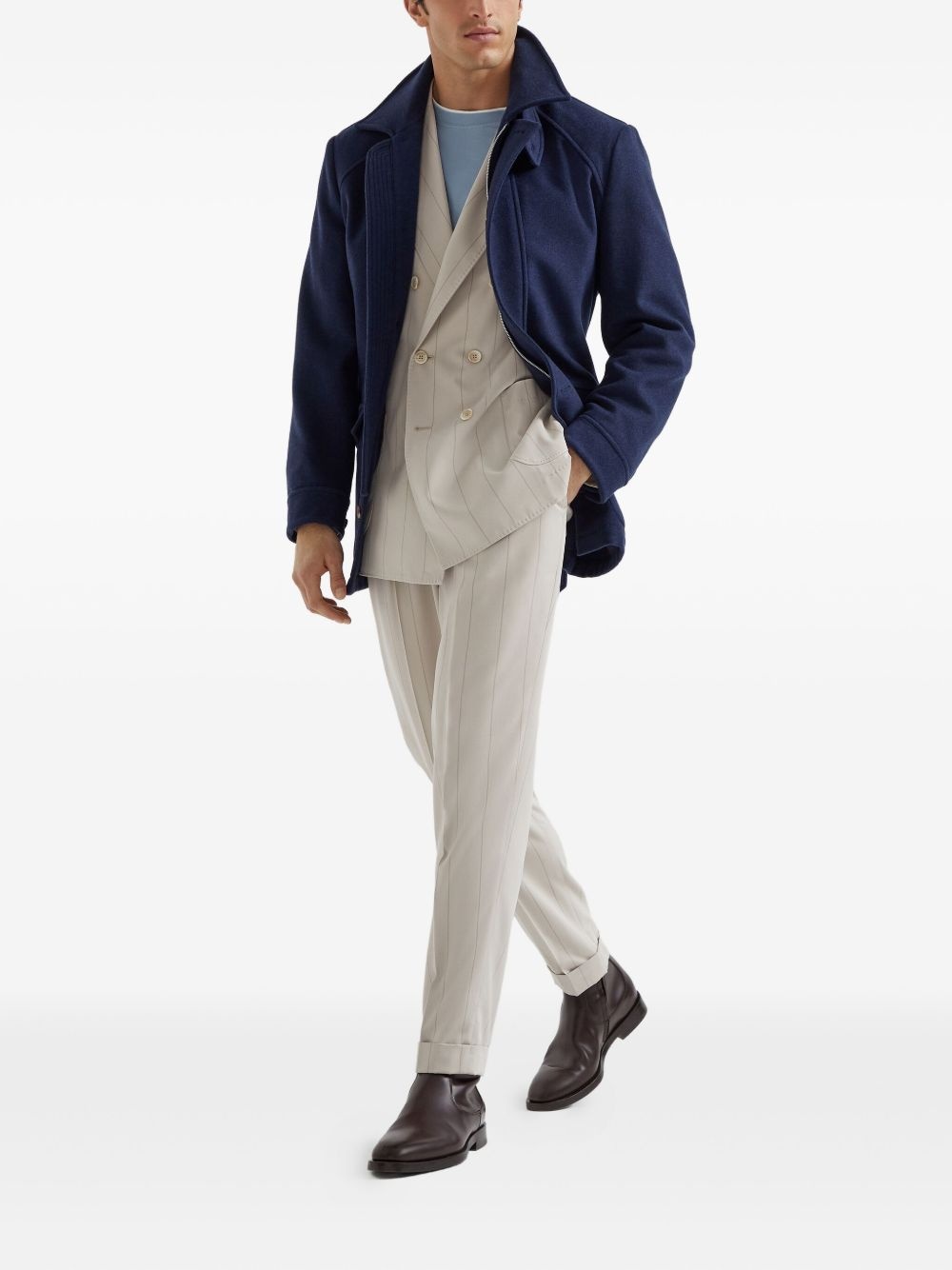silk-twill blazer - 2