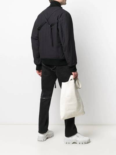 Helmut Lang strapped high-neck bomber jacket outlook