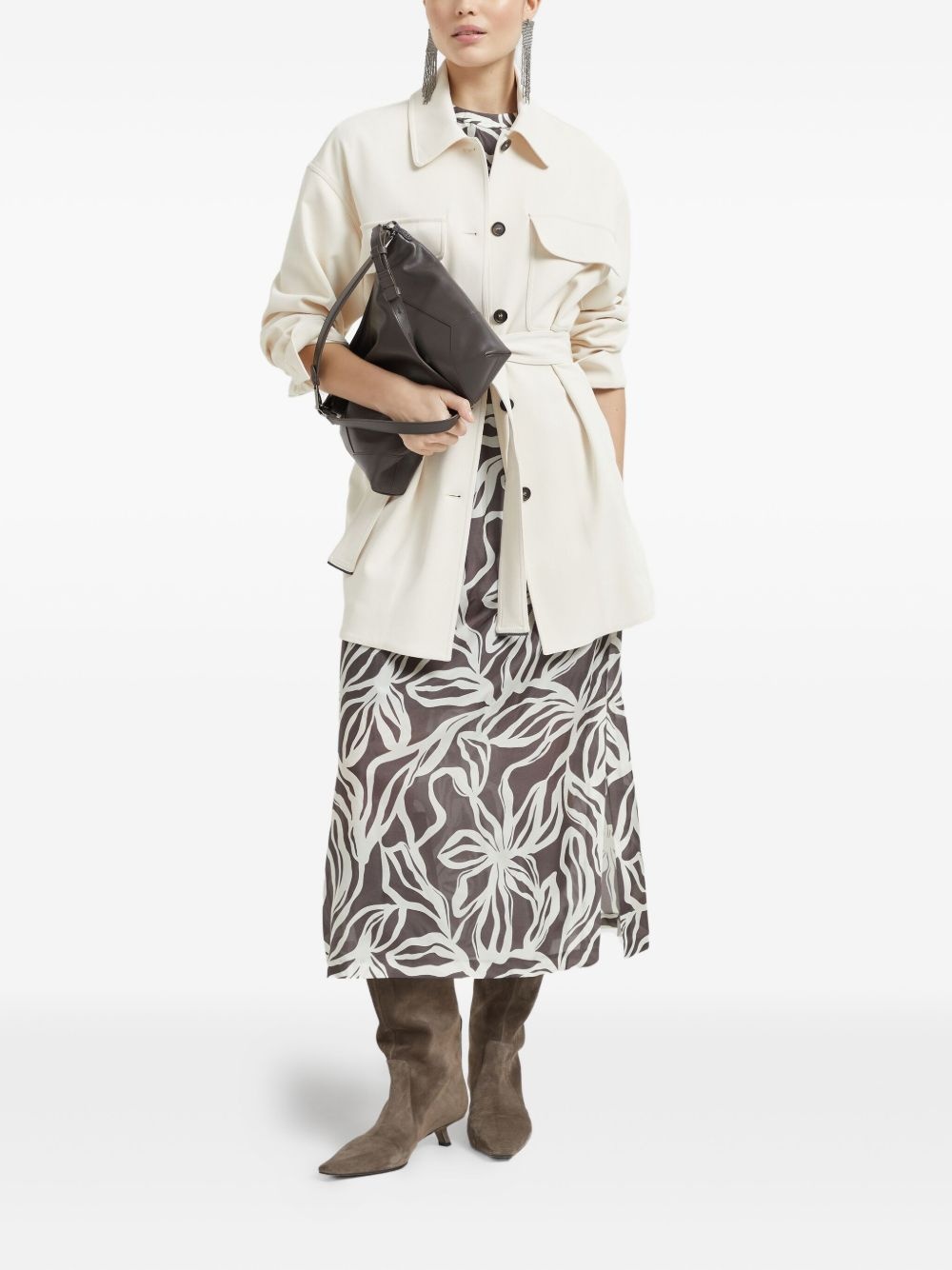 floral-print Monili-detail maxi dress - 2