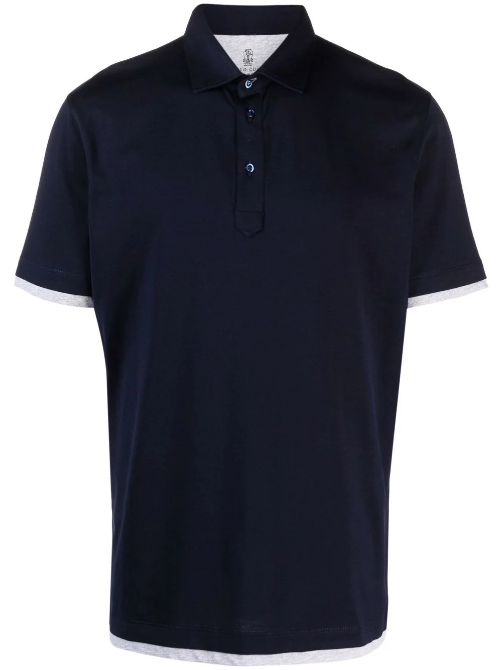 contrast-trim polo shirt - 1