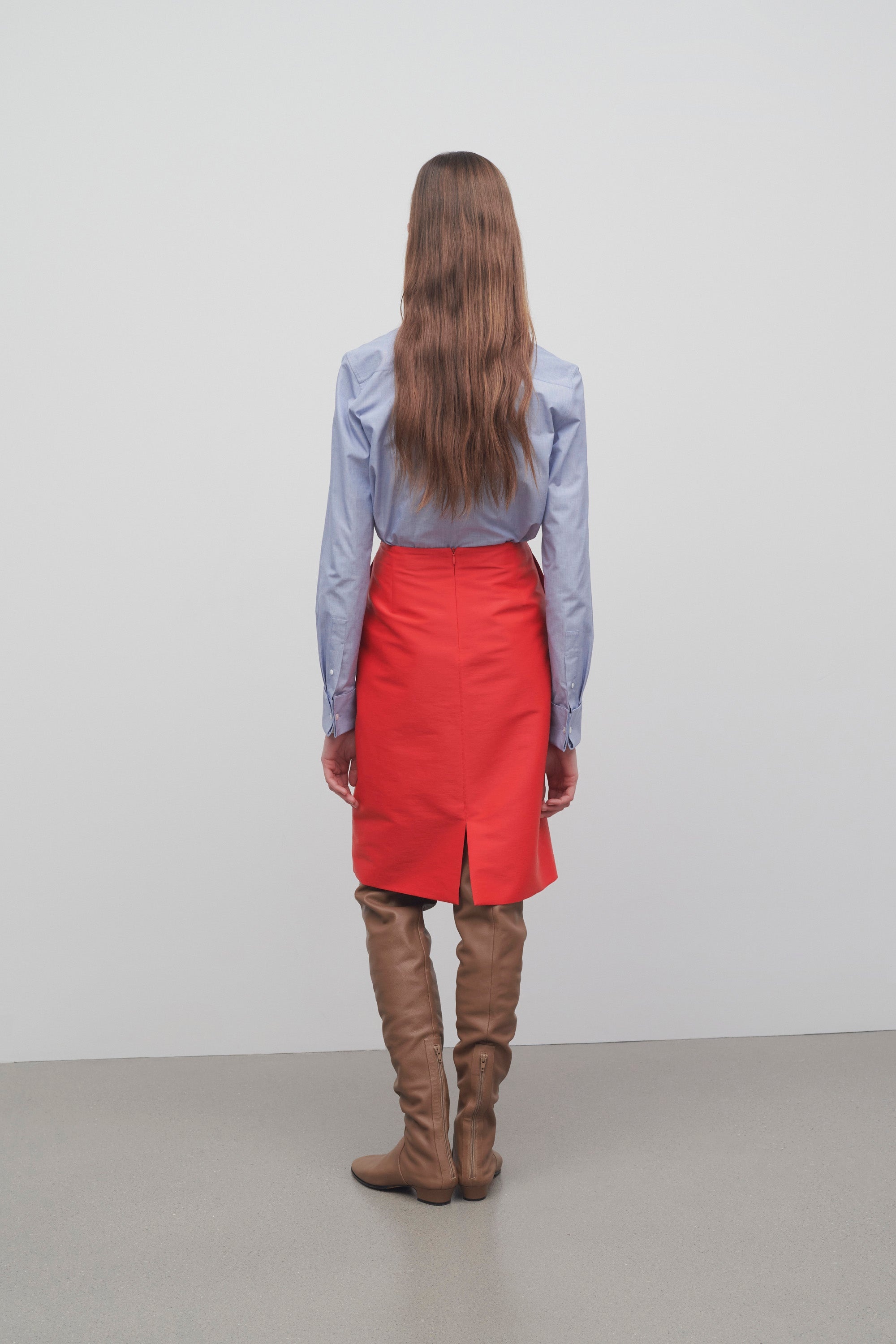 Corinna Skirt in Coated Wool - 5