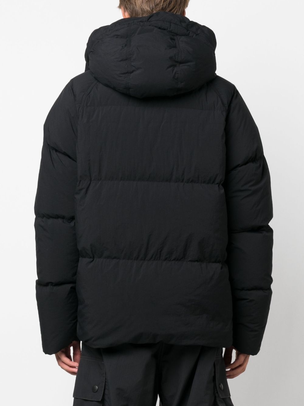 padded drawstring-hooded jacket - 4