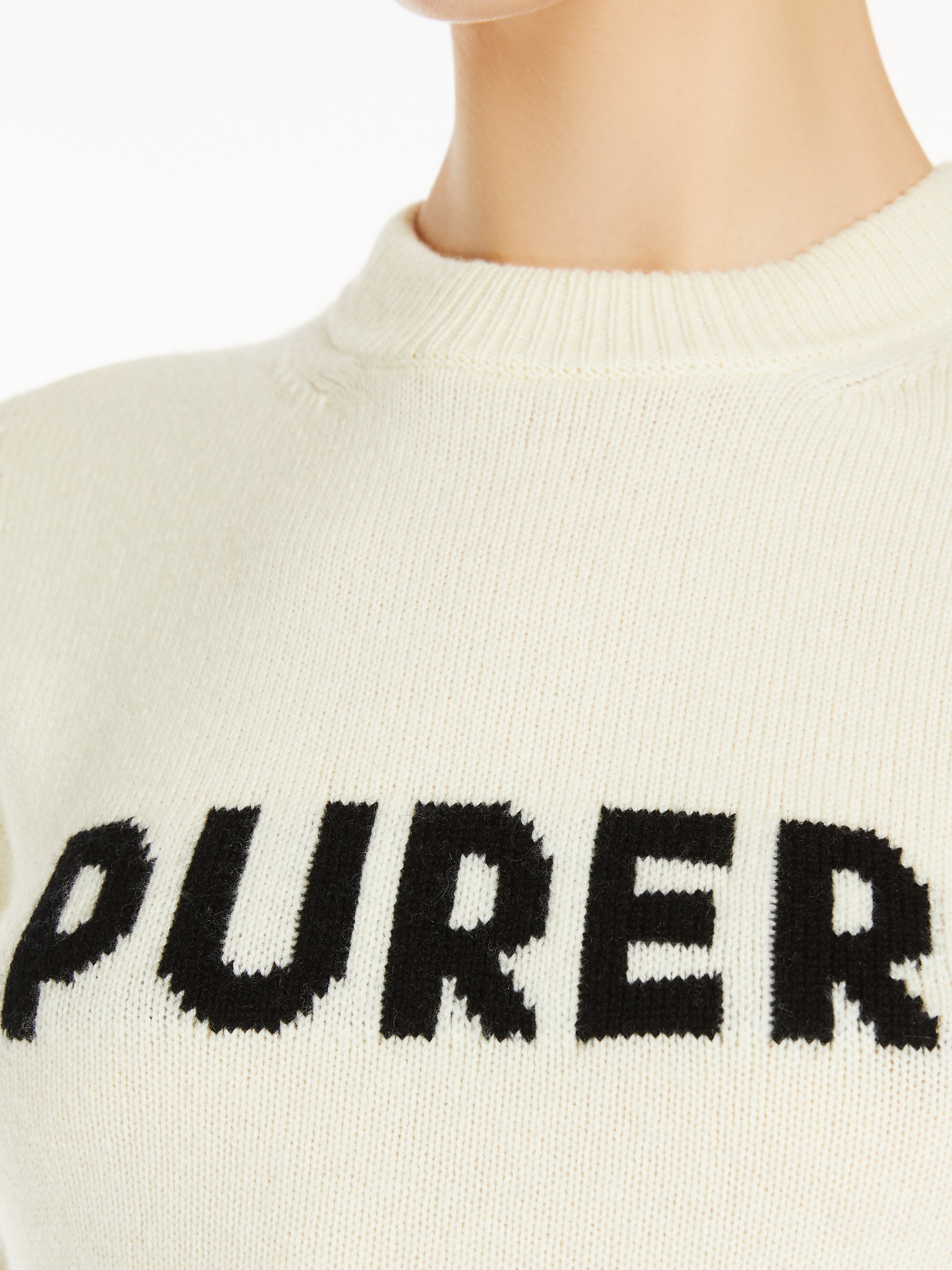 UNISONO Wool and cashmere-knit T-shirt - 5