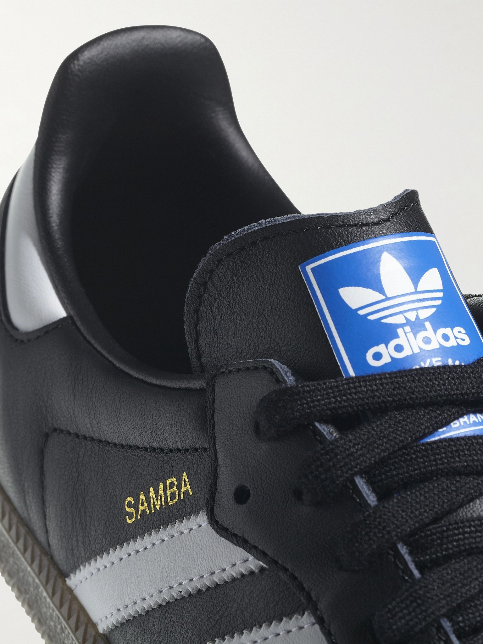 Samba OG Suede-Trimmed Leather Sneakers Black - 5