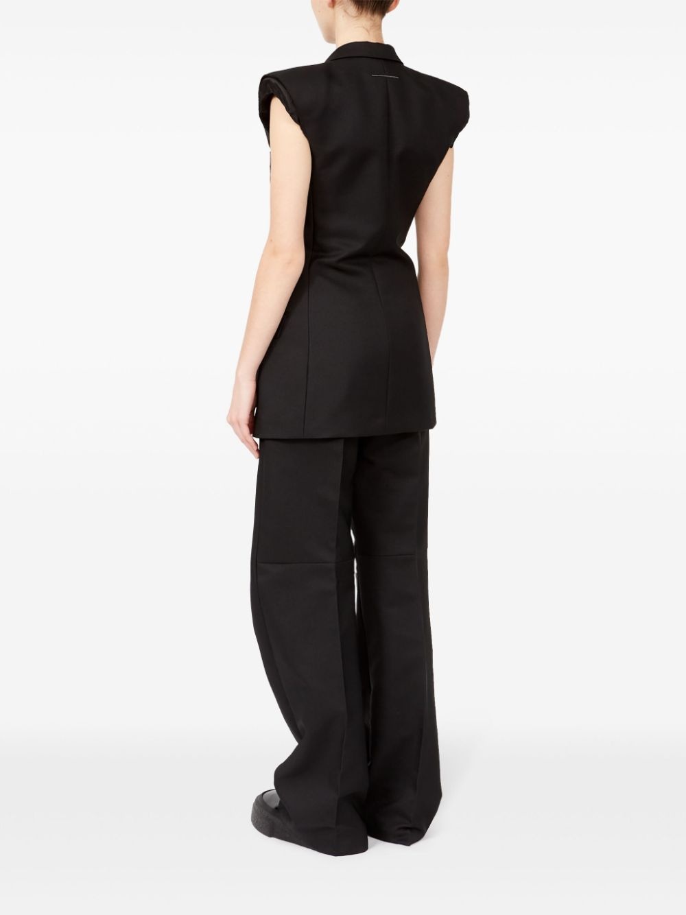 raw-cut edge waistcoat - 5