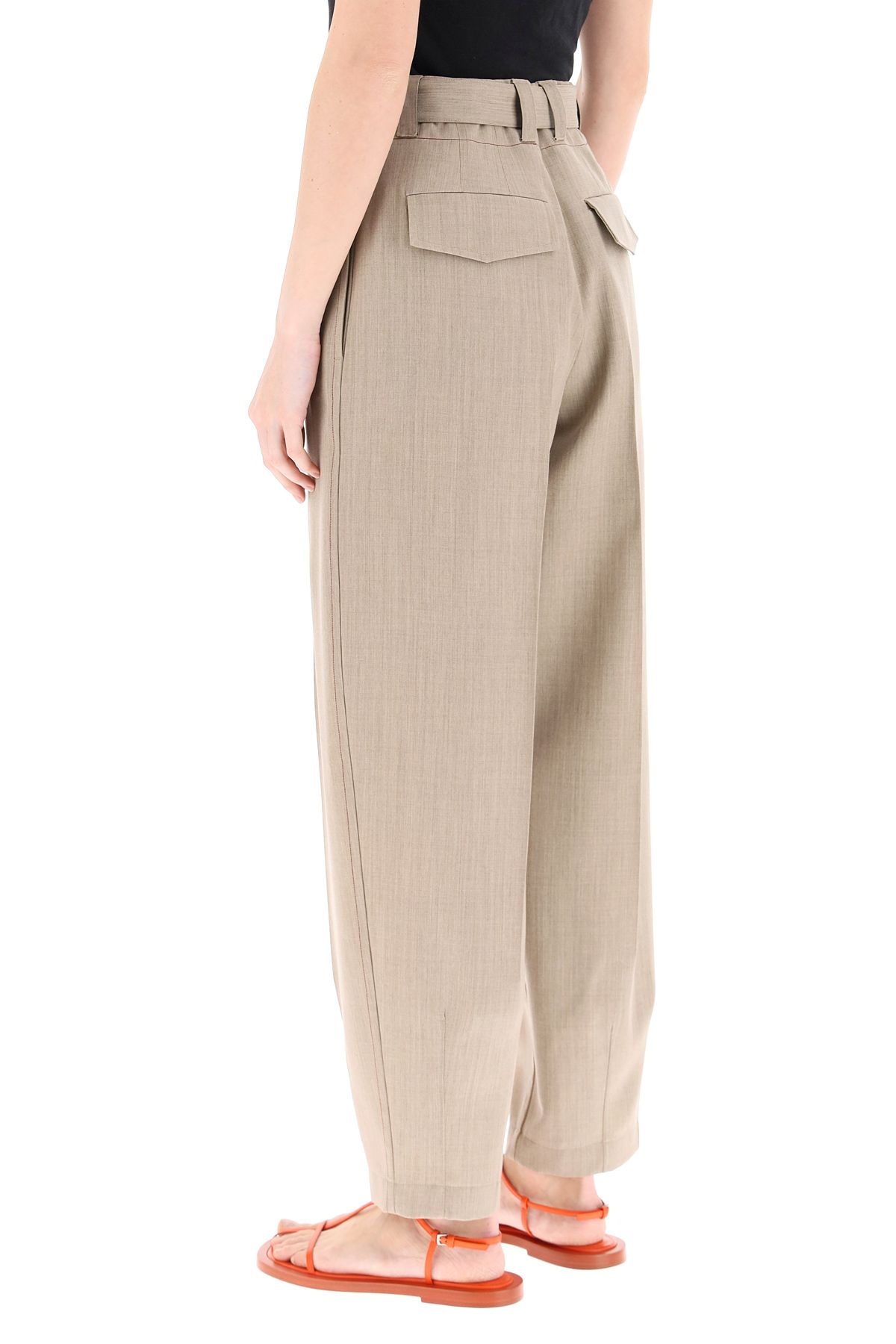 WOOL GRISAILLE TROUSERS - 4