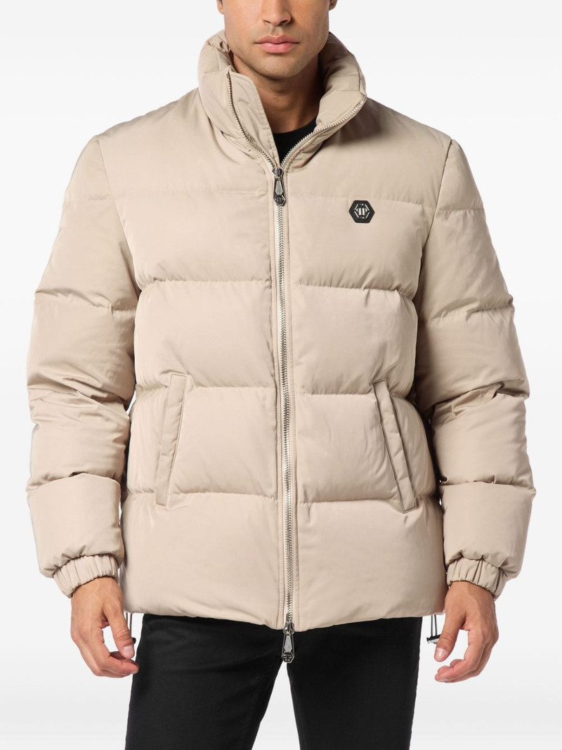 PHILIPP PLEIN logo-plaque puffer jacket outlook