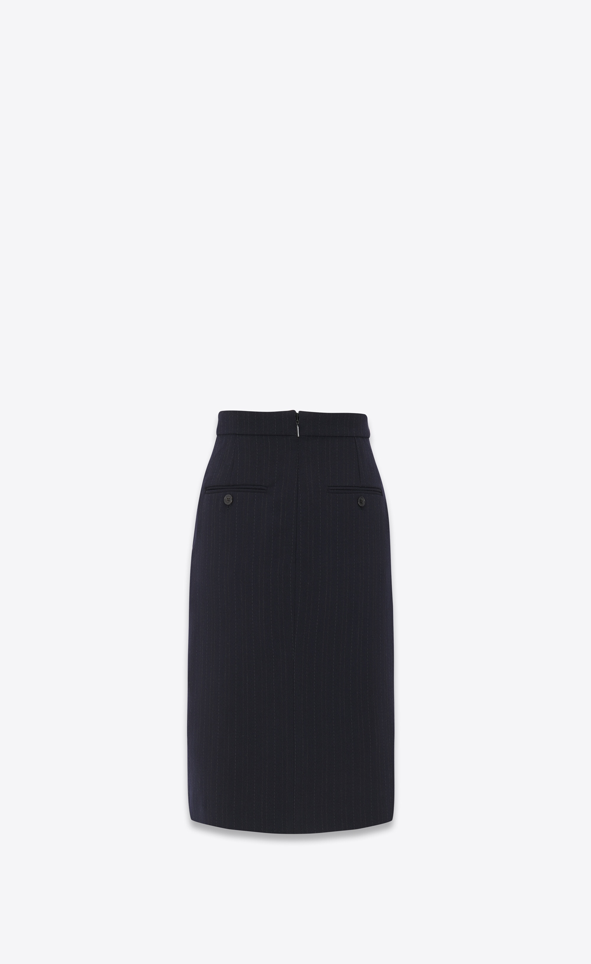 pencil skirt in striped wool - 3