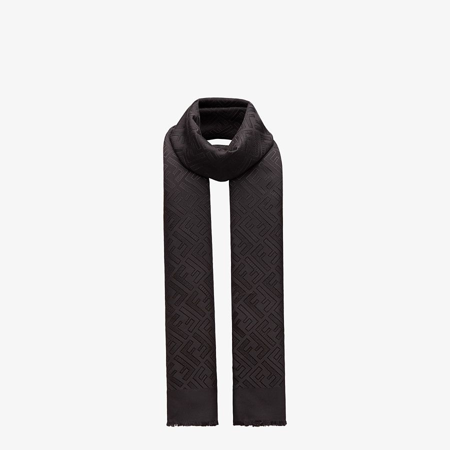 Black silk stole - 2