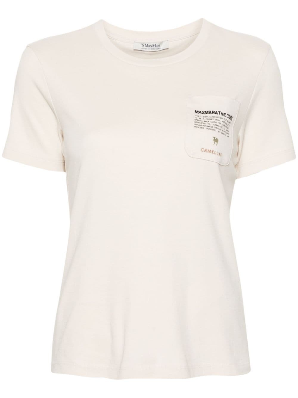 Sax logo-embroidered cotton T-shirt - 1