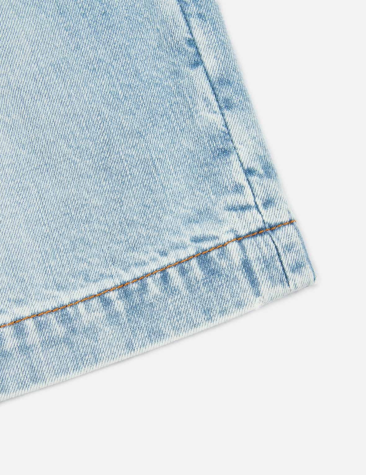 SLOGAN DAICOCK PRINT DENIM SHORTS - 9