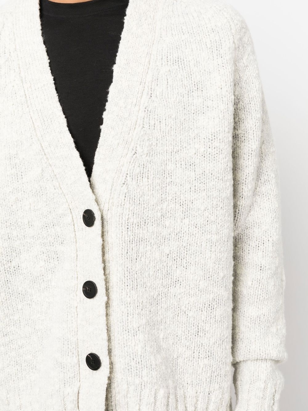 wool knit cardigan - 5