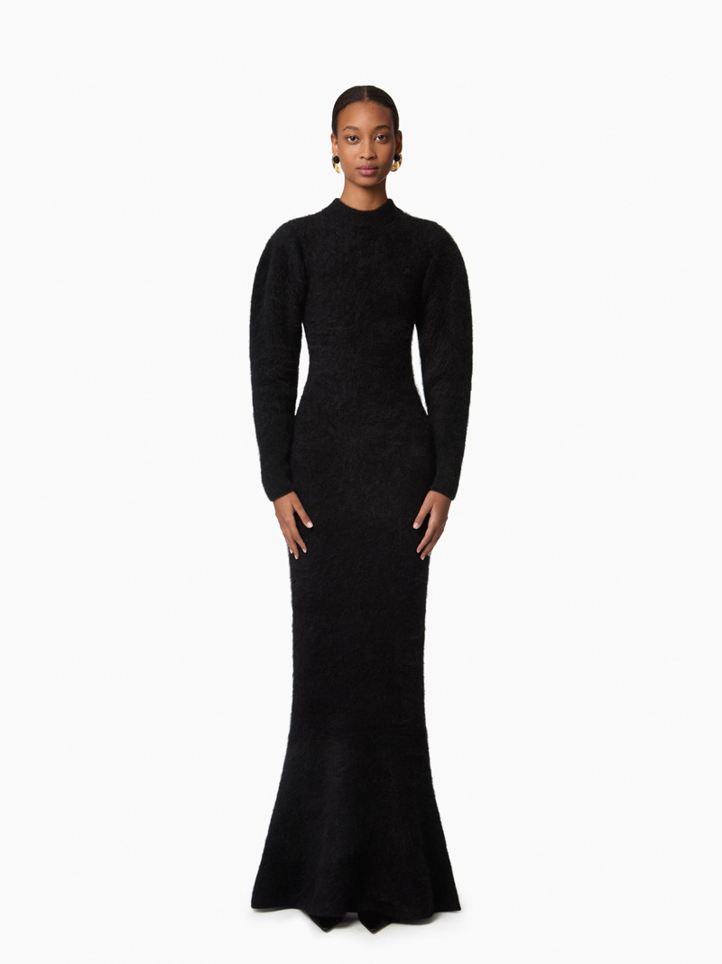 Long Dress In Wool-Alpaca Blend 1