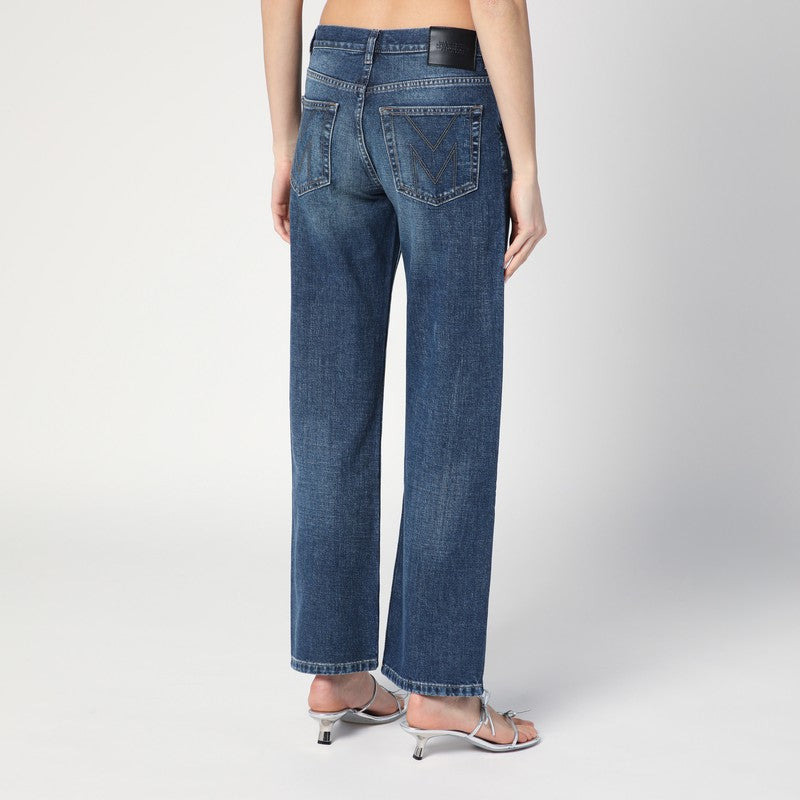 BLUE WASHED-EFFECT JEANS - 2