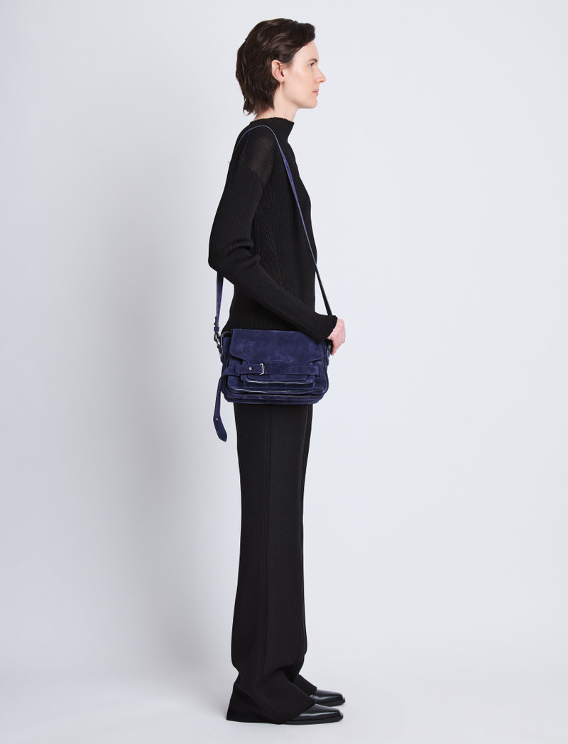Proenza Schouler Beacon Saddle Bag in Suede outlook