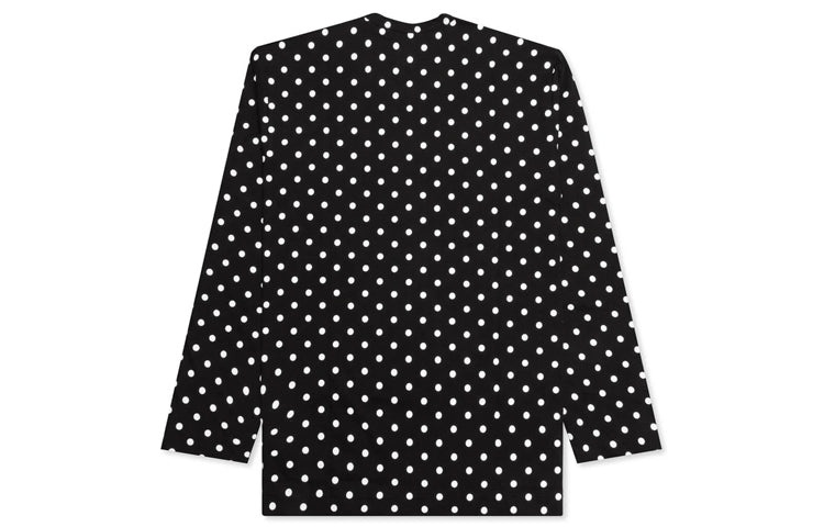 (WMNS) COMME des GARCONS PLAY Polka Dots Long Sleeves Tee 'Black White' AZ-T165-051-1 - 2