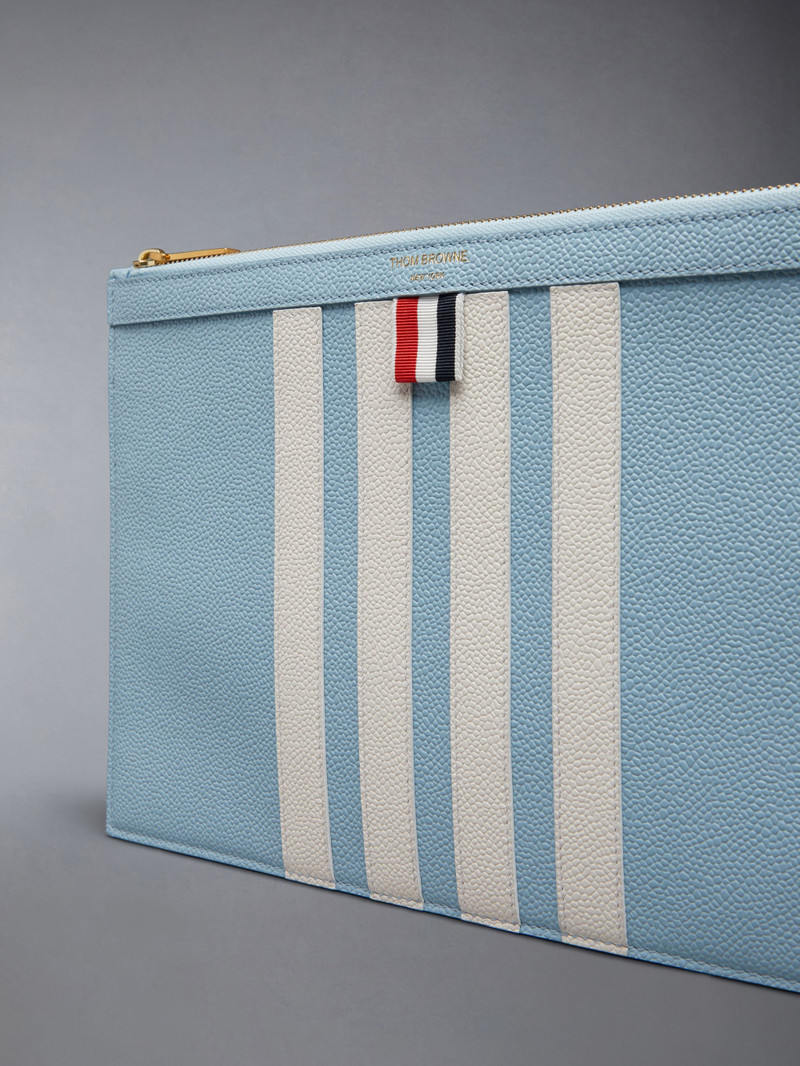 logo-print leather clutch bag 4