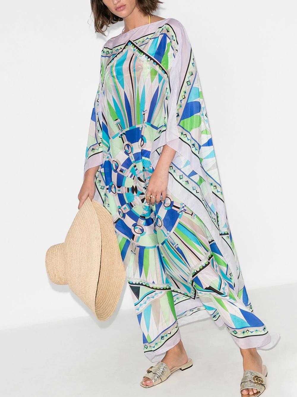 printed kaftan dress - 2