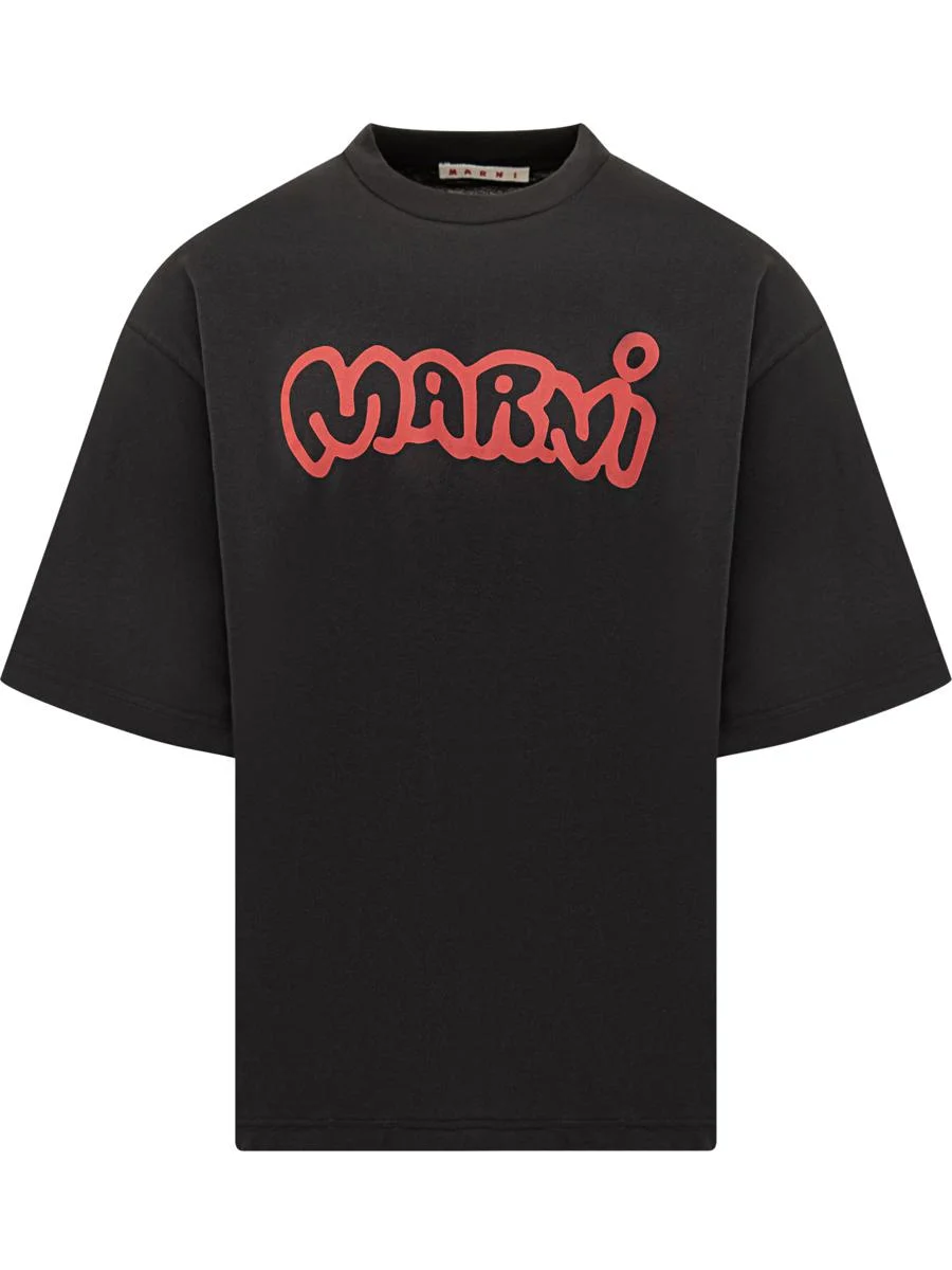 Marni T-Shirt With Marni Logo - 1