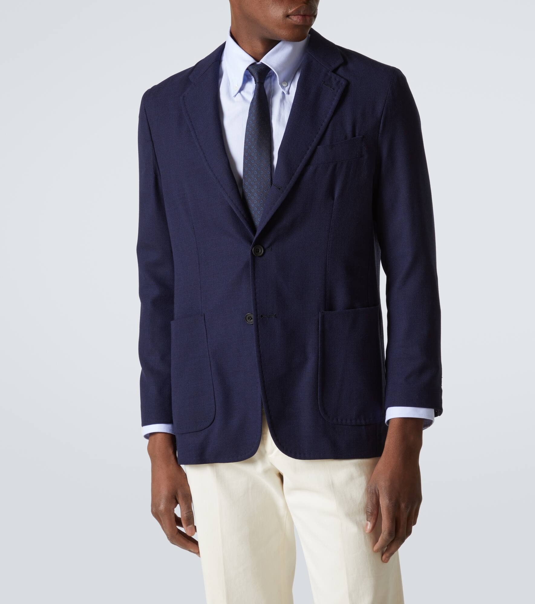 Wool grisaille blazer - 3