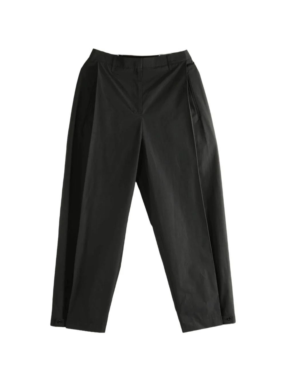 pleated button-cuff trousers - 1