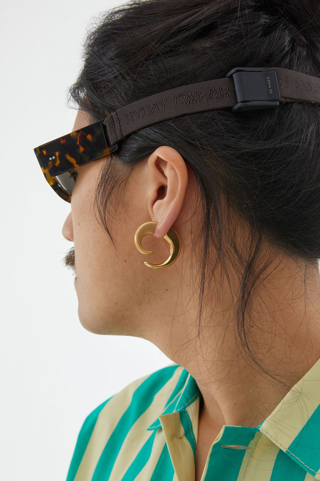 GOLD SMALL SPIRAL EARRINGS - 3