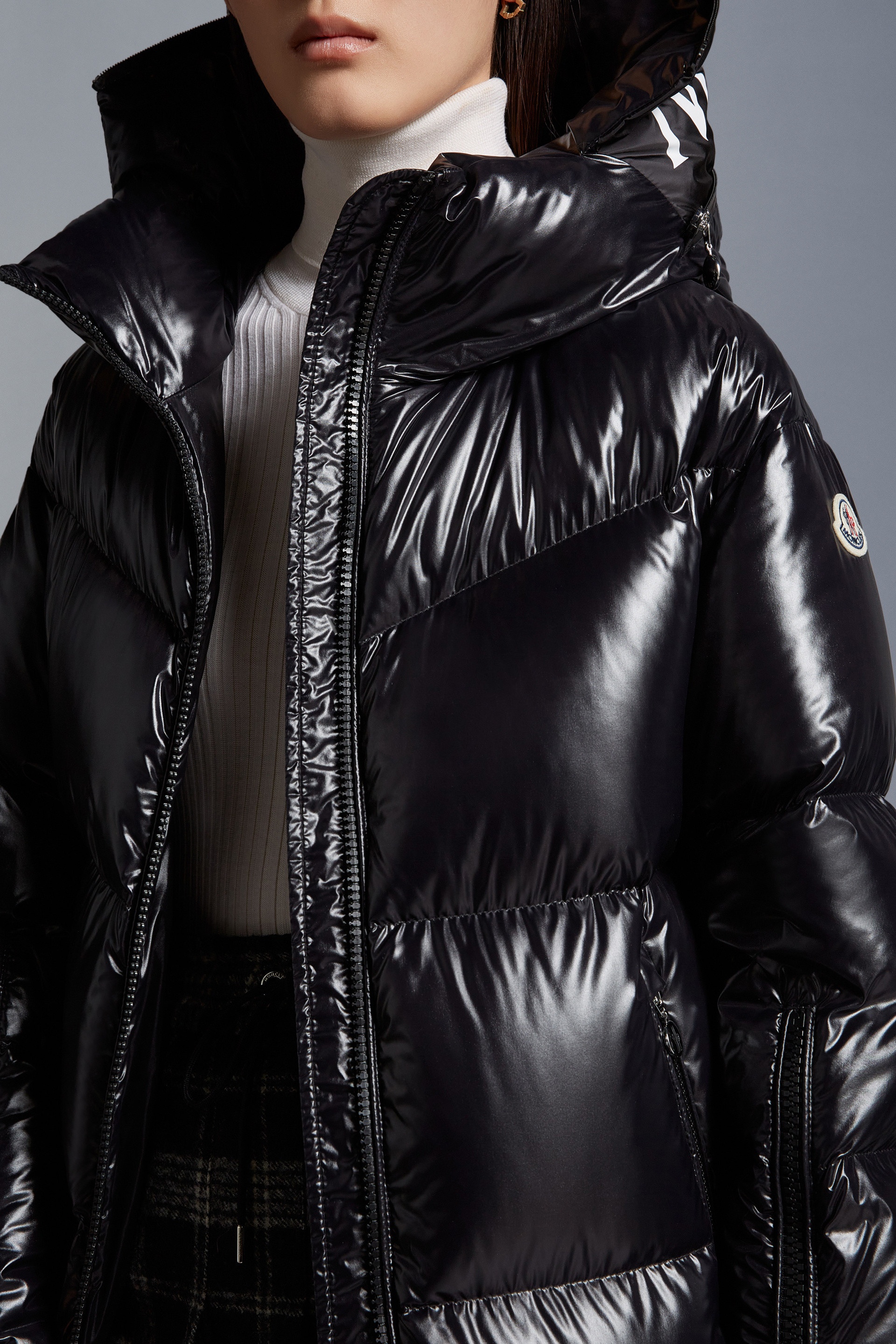 Moncler Huppelong Long Down Jacket | REVERSIBLE