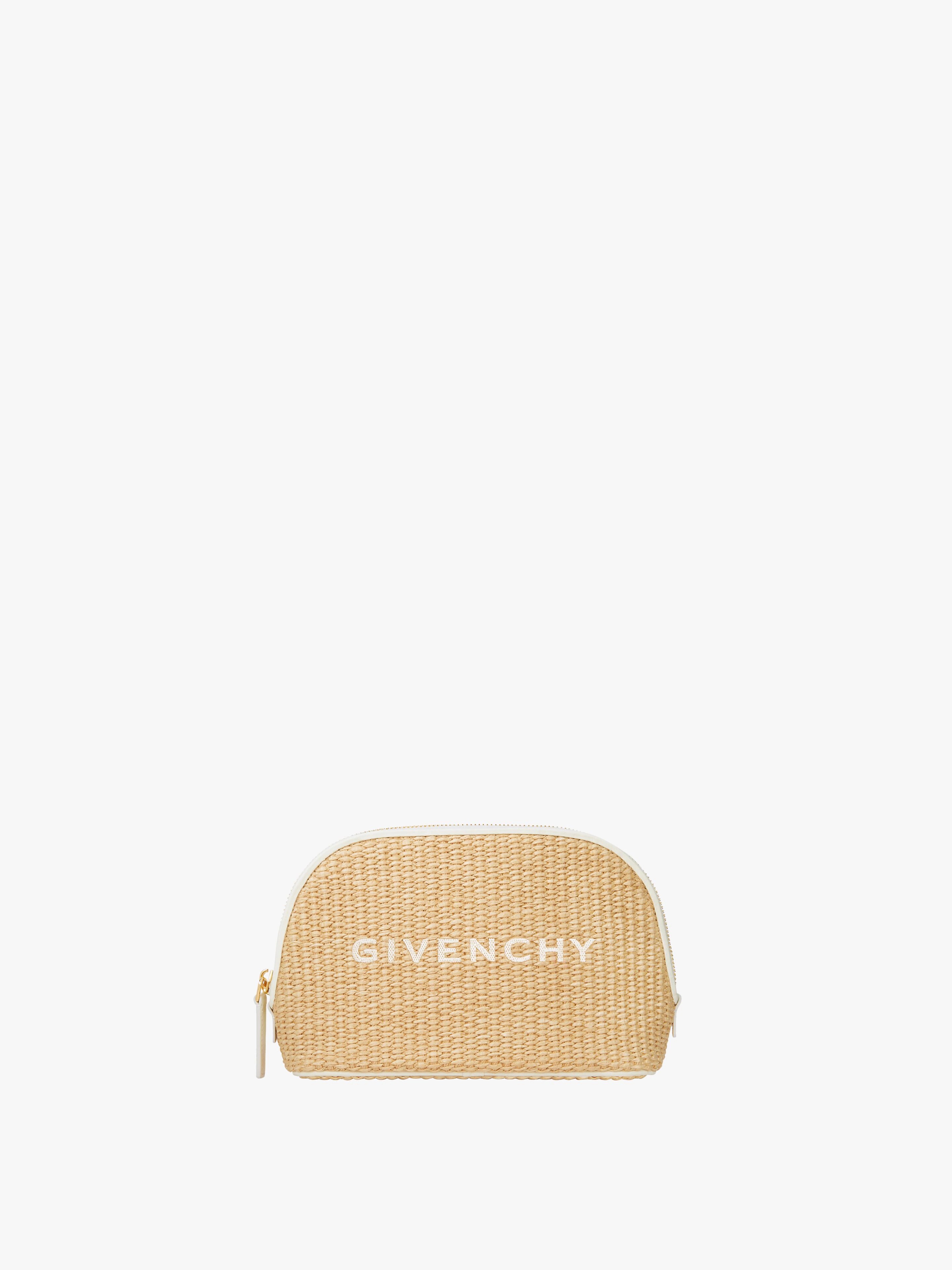 G-ESSENTIALS POUCH IN RAFFIA - 1