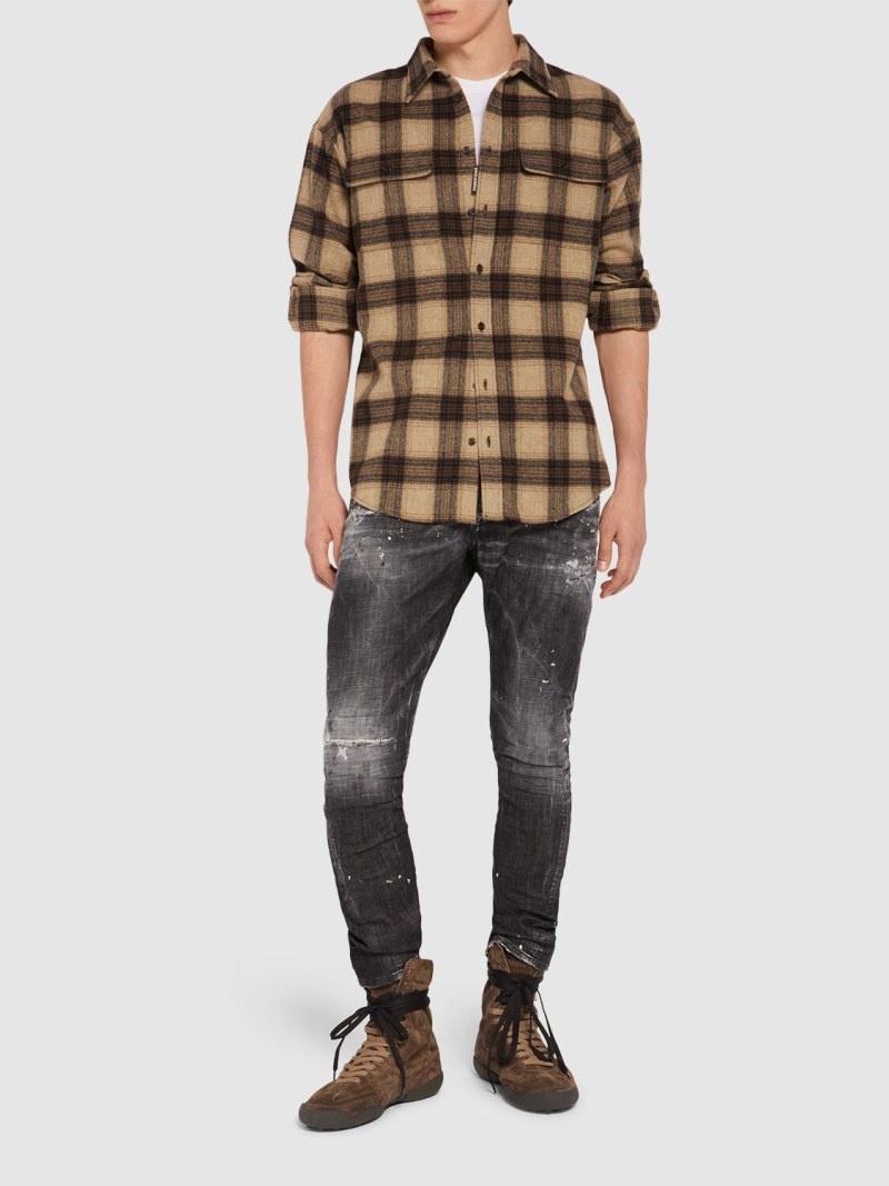 Canadian plaid wool blend shirt - 2