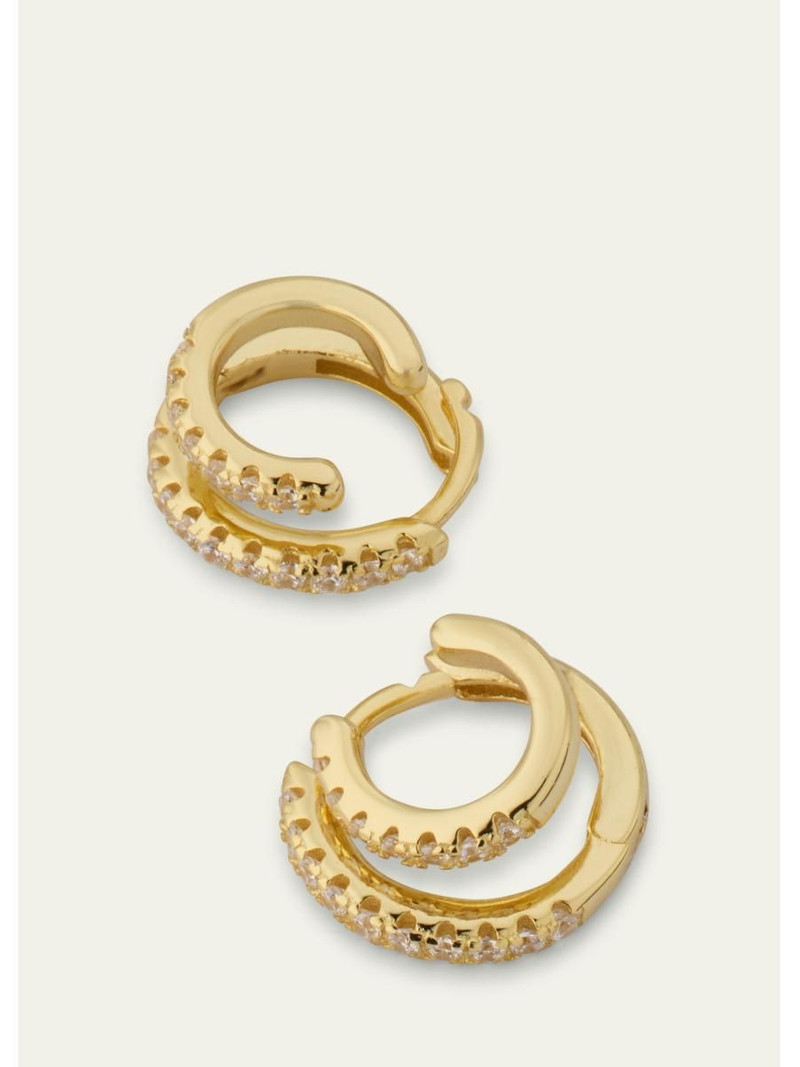 Katerina Double Huggie Hoop Earrings 3