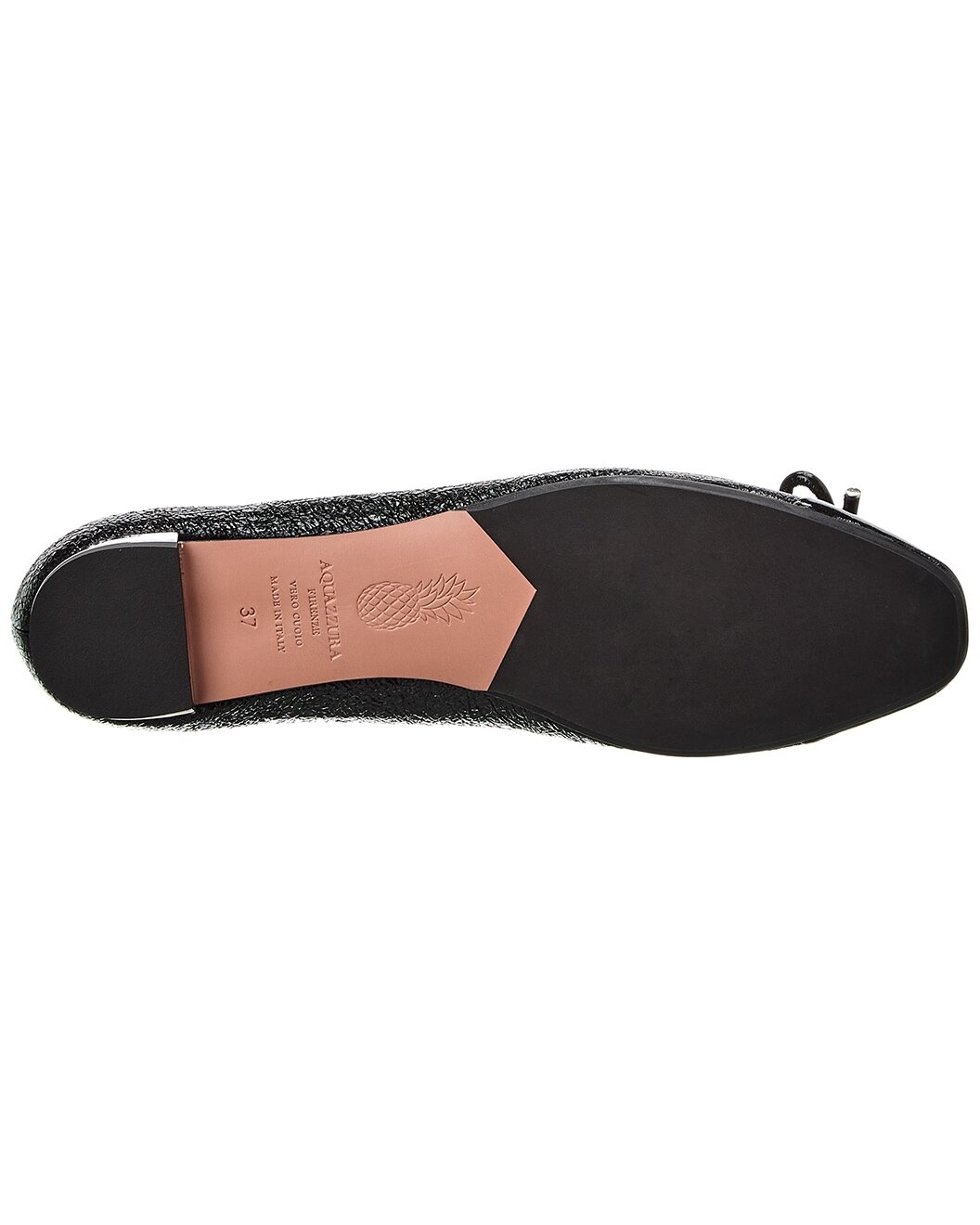 Aquazzura Parisina Cracked Leather Ballet Flat - 4