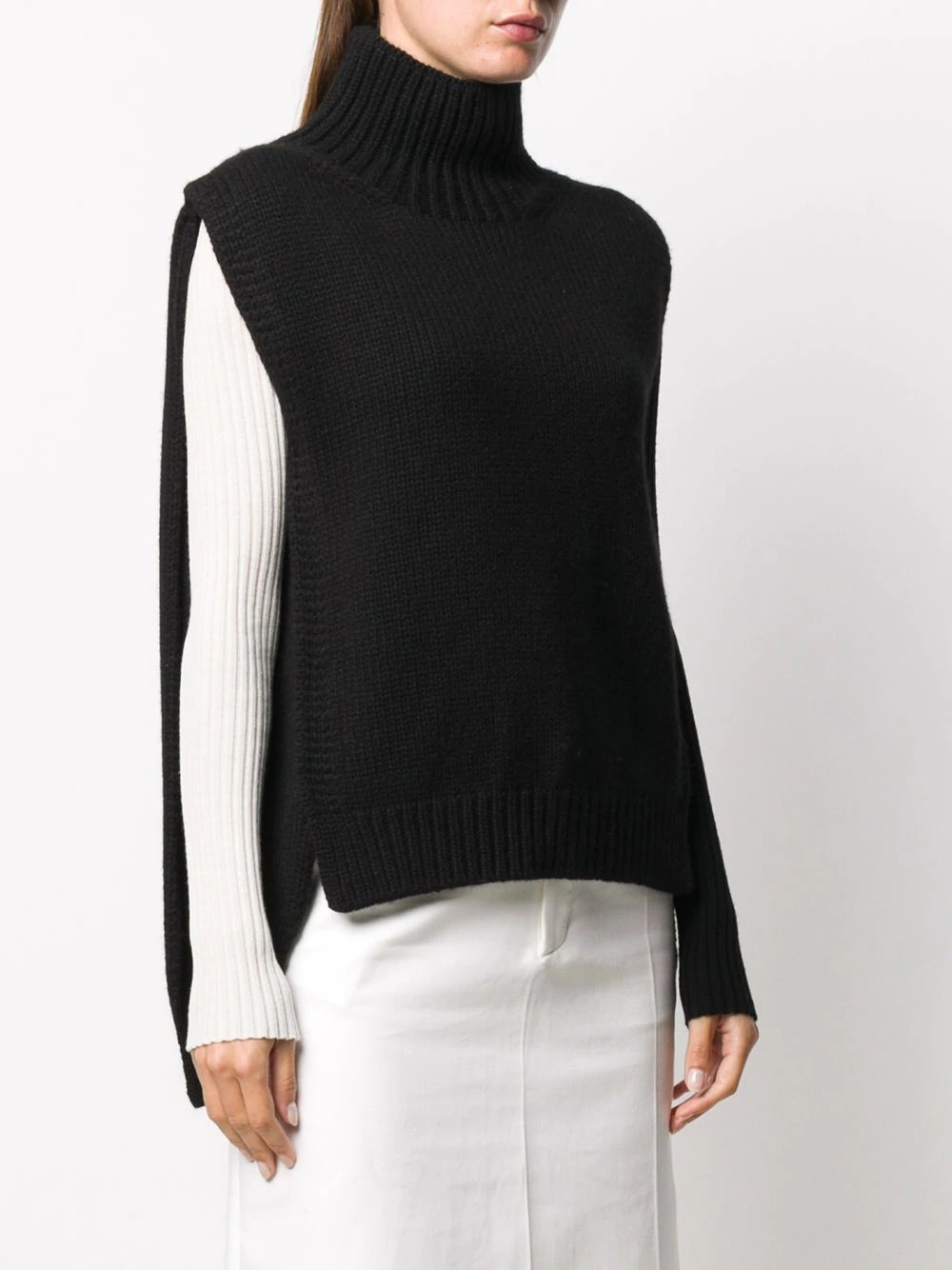 monochrome cashmere jumper - 3