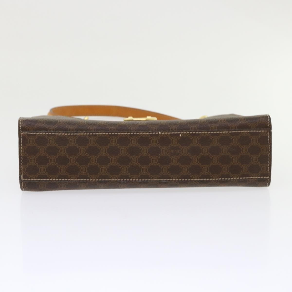 CELINE Macadam Canvas Hand Bag Pvc Leather Brown - 5