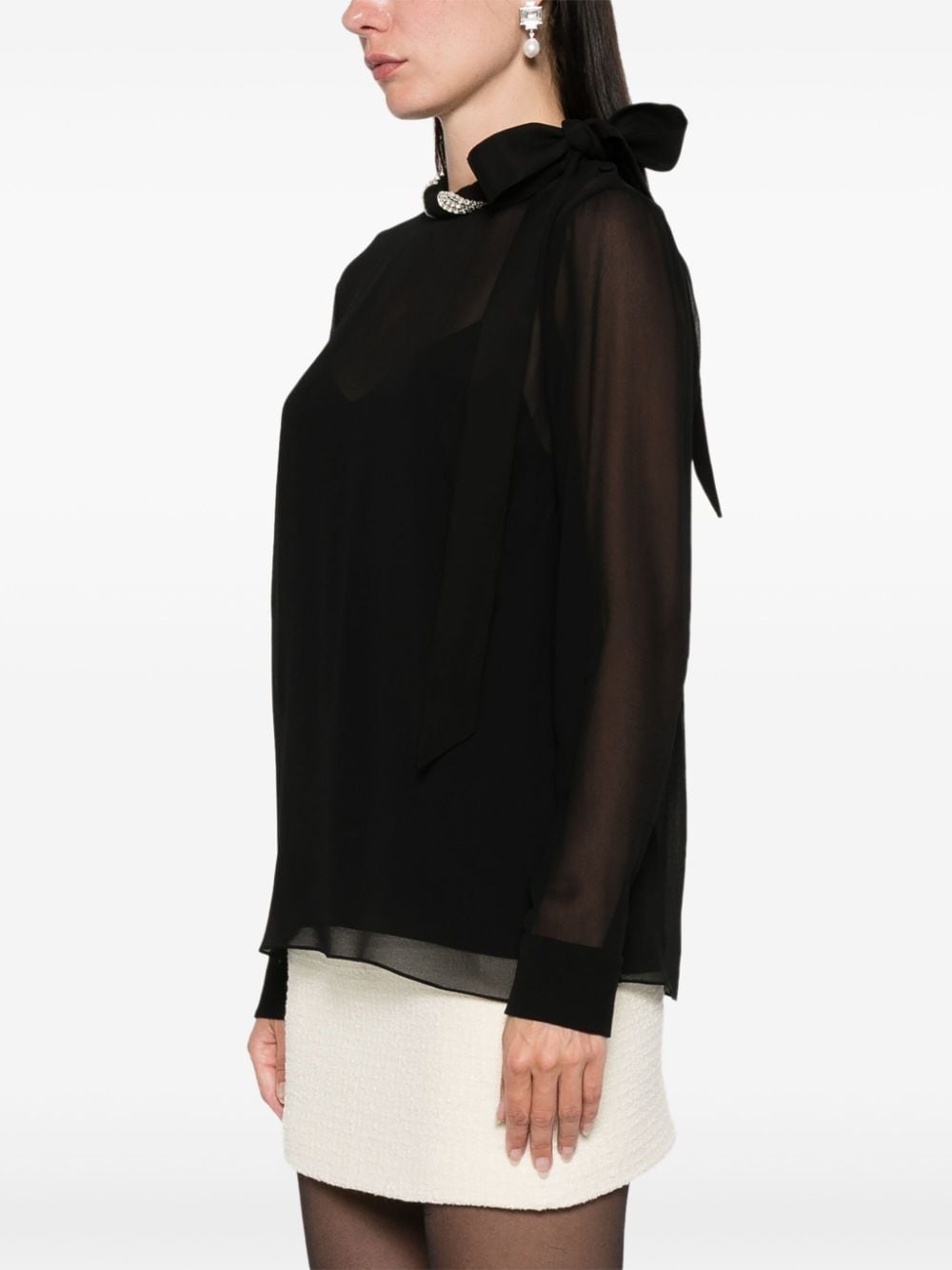 crystal-embellished blouse - 3