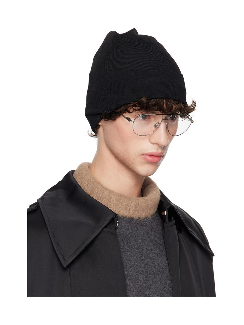 Jil Sander Black Ribbed Beanie outlook