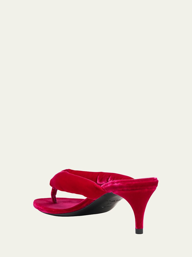 Alaïa Velvet Kitten-Heel Thong Sandals outlook