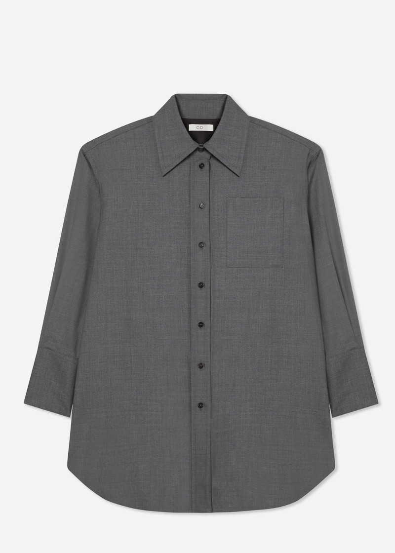 Overshirt in Melange Wool 1