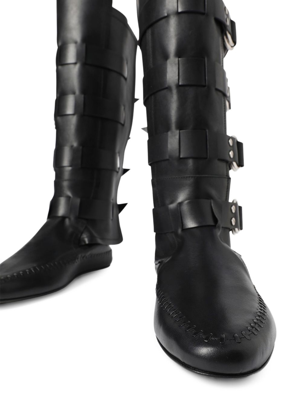 Siver biker boots - 5