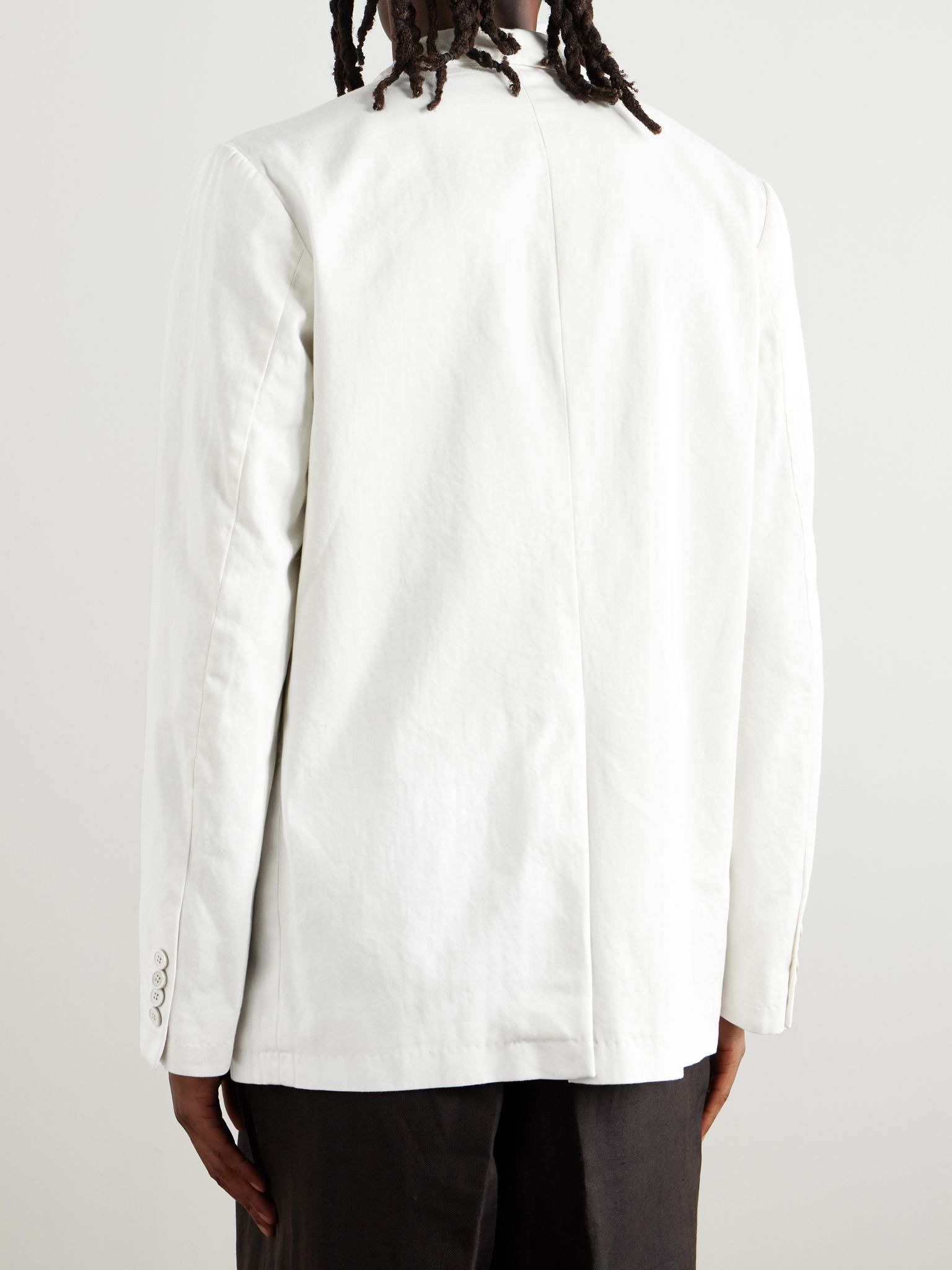 Cotton-Twill Blazer White - 4
