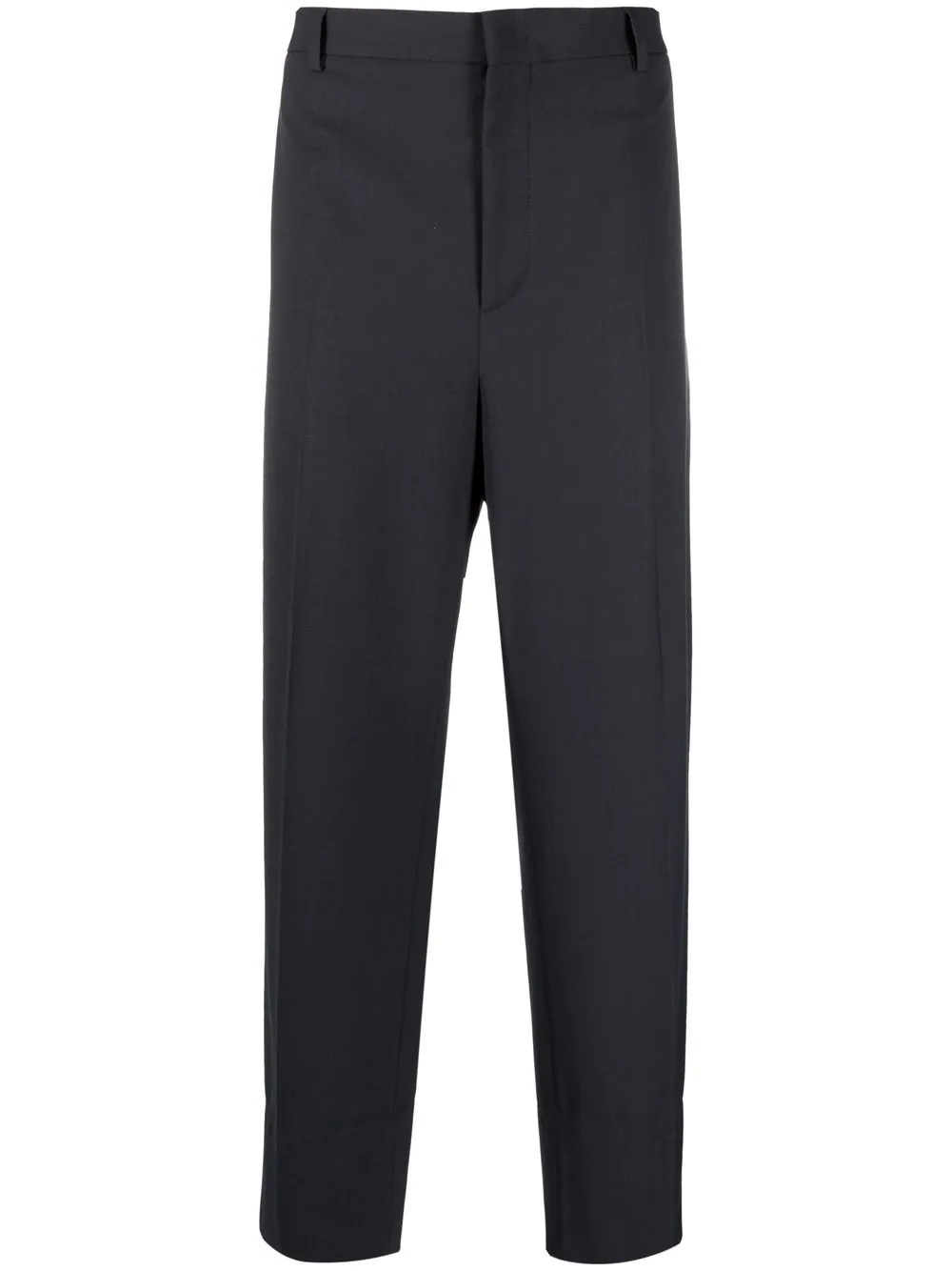 pressed crease cropped trousers - 1