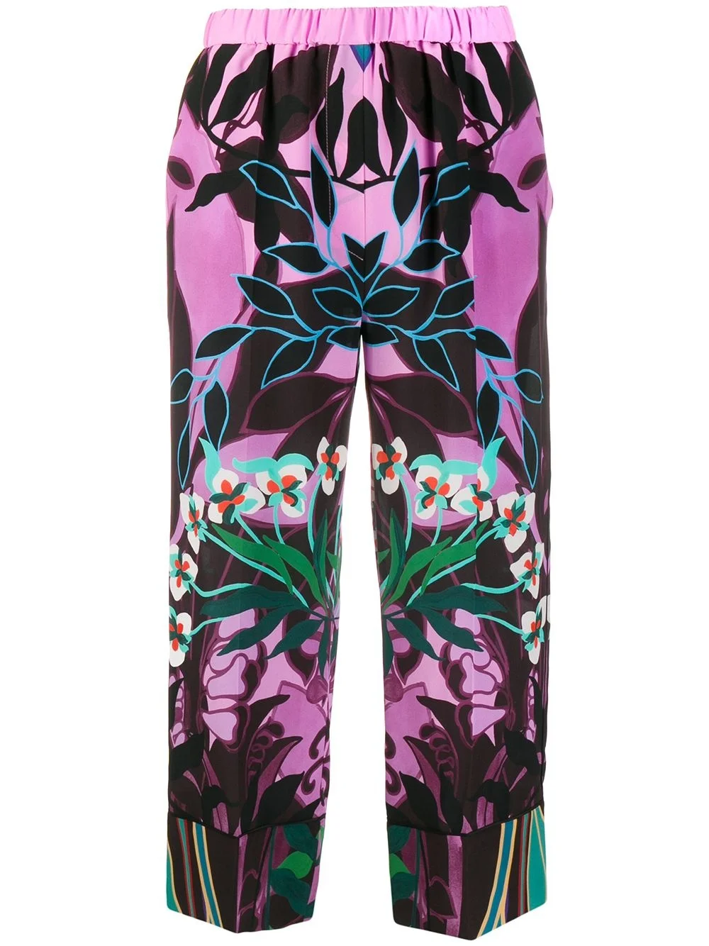 Mirrored Orchid print culottes - 1