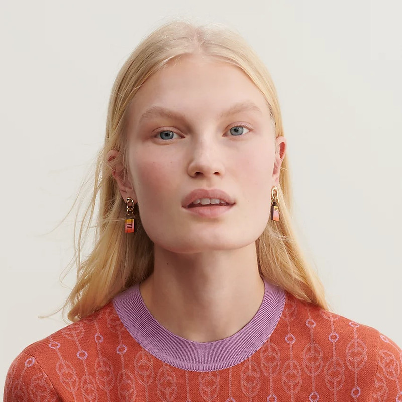 Hermès Fusion Amulette Maroquinier earrings outlook