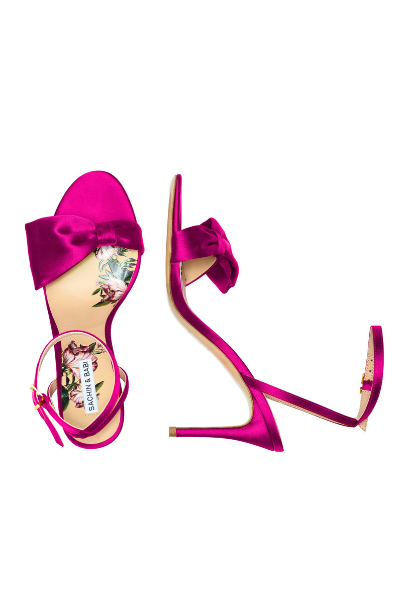 SACHIN & BABI Chelsea Obi-Bow Open Toe - Cerise outlook