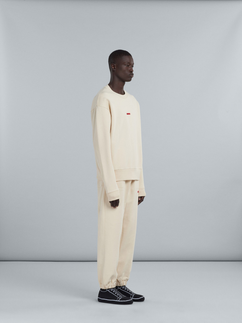 WHITE BIO COTTON SWEATSHIRT 5