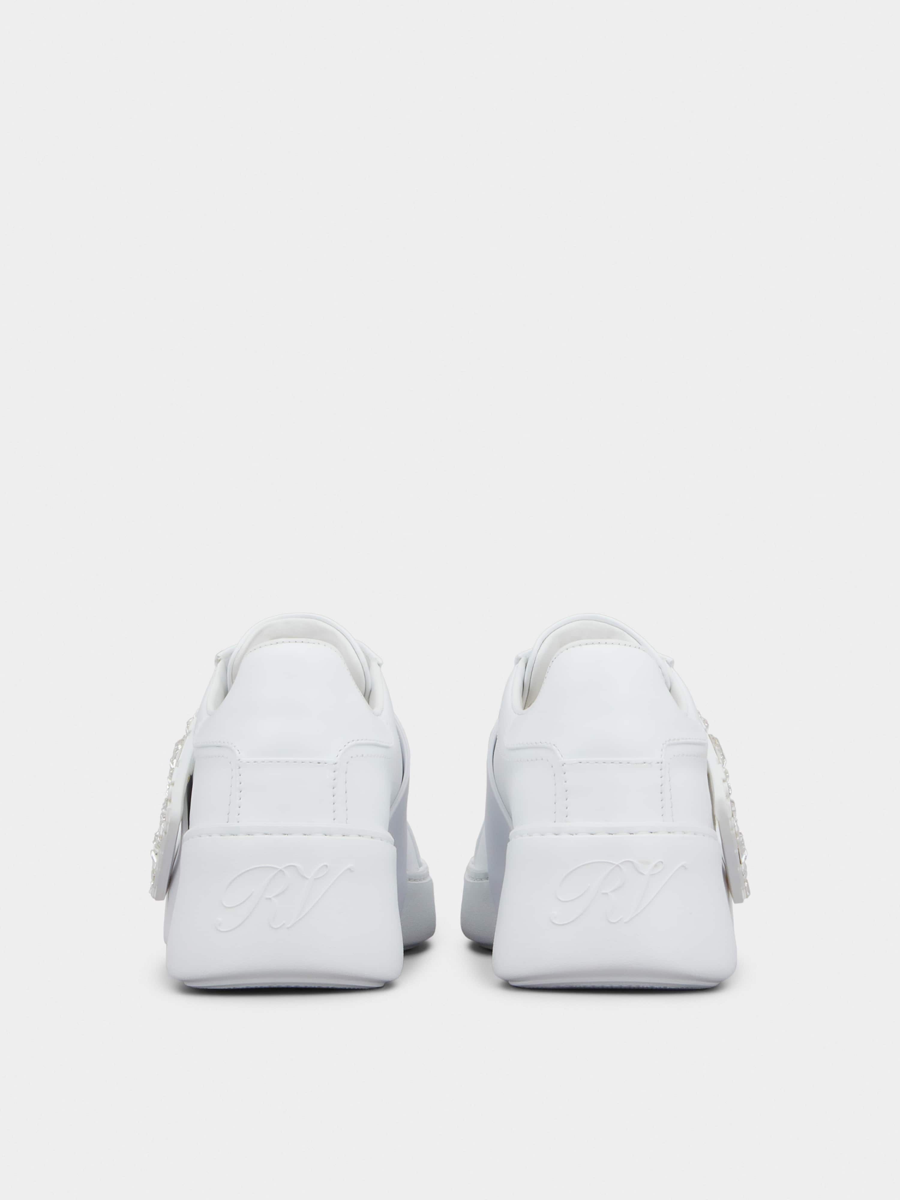 Viv' Skate Strass Buckle Sneakers in Soft Leather - 5