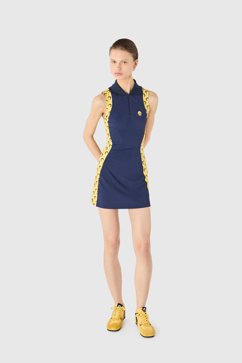 Marine Serre Athleisure polo mini dress with moon inserts outlook