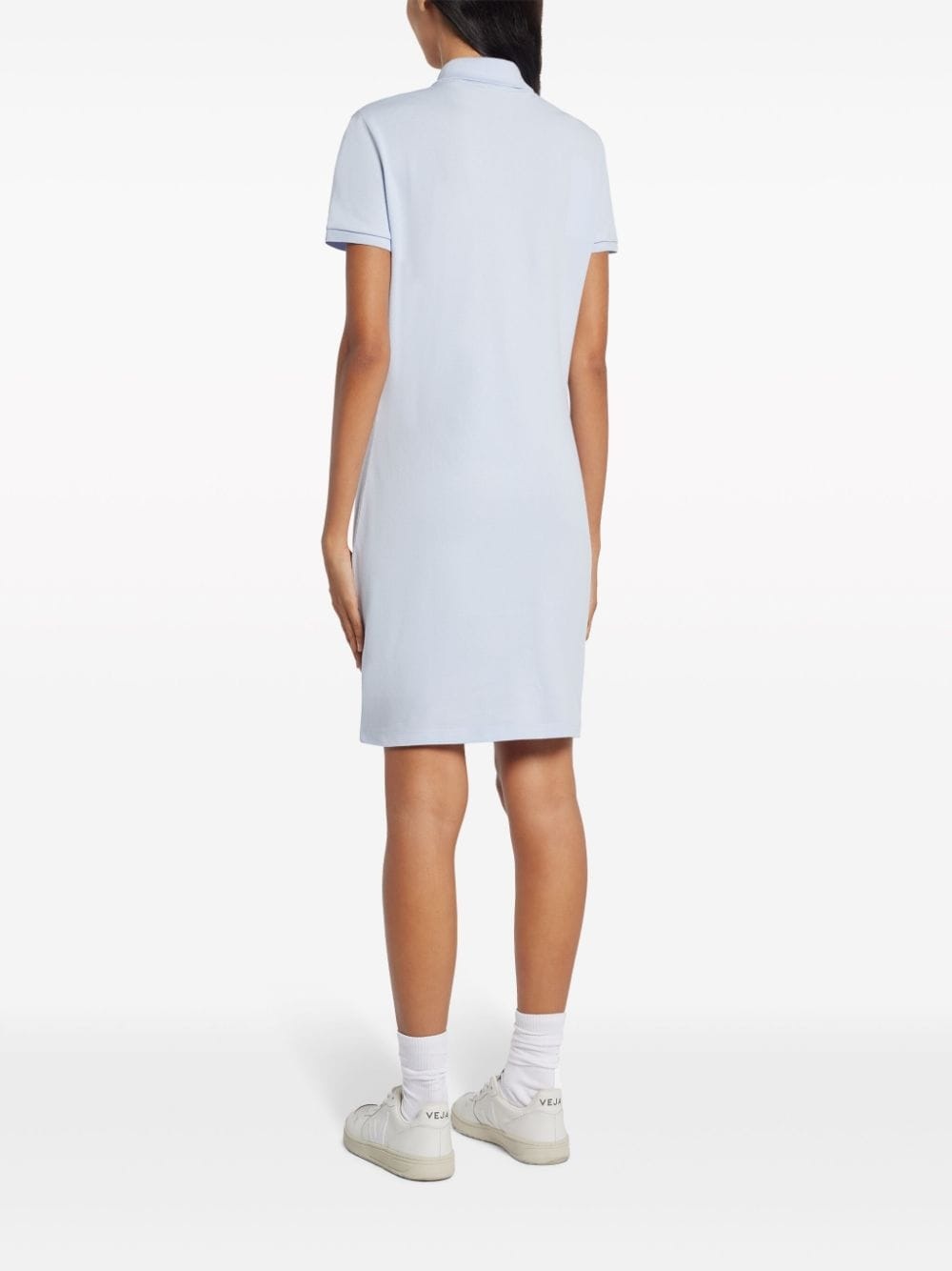 logo-appliquÃ© cotton polo dress - 4