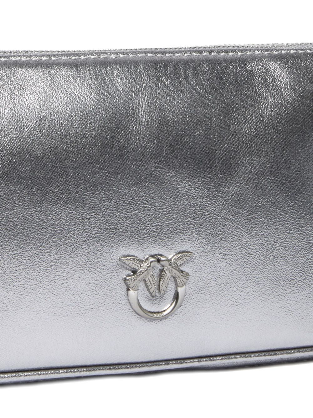 chain-link metallic leather shoulder bag - 3