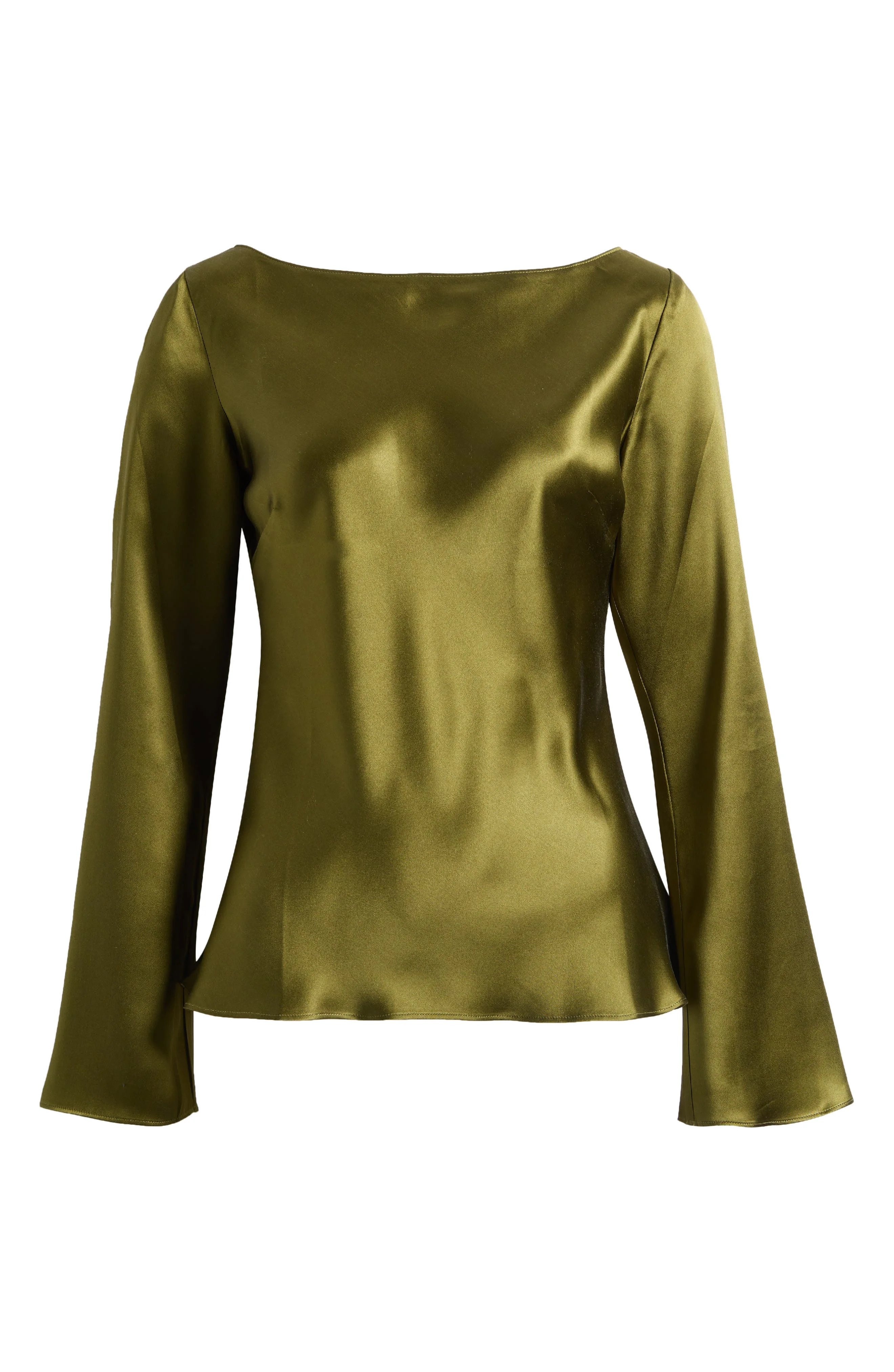 Reformation Marlow Silk Top in Moss Garden at Nordstrom - 1